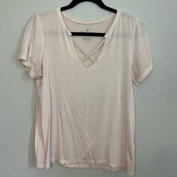 American Eagle light pink tee - small - Picture 1 of 3
